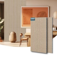 2 Pack Large Acoustic Panels- 96x24Inches 3D Wall 2pcs-24in*48in Classic Oak