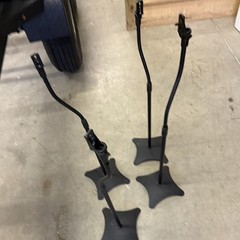 Set of 3 Black Tabletop Gooseneck Microphone Stand Holders, Table Mount