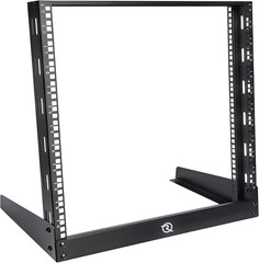 12U Desktop Rack for Audio & Network Devices 19 Inch 2 Post Open Frame Shelf wit