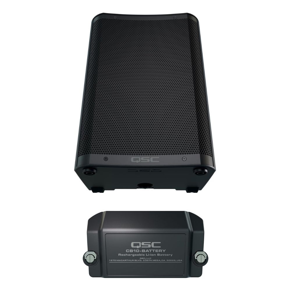 QSC CB10 10″ Battery Powered Portable PA Speaker Bundle w/ Extra 4400mAh Battery
