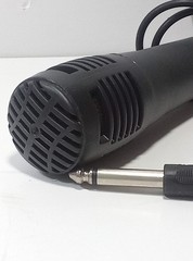 Maxpower Wired Handheld/Stand-Held Microphone 1/4in TS Plug On/Off Black (X-03)
