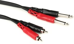 Hosa CPR-202 Stereo Interconnect Cable – Dual 1/4″ TS Male to Dual RCA Male –