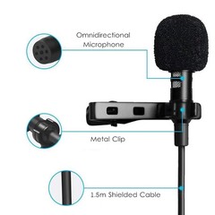 Lavalier USB/3.5mm/Type-C Mini Microphone with Clip for PC and Smartphone