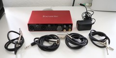 Scarlett USB Audio Interface Focusrite 8i6 24-bit 3rd Generation – 4 Cables Incl