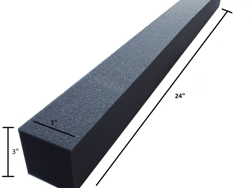 8 pc Acoustic Soundproofing Foam Corner 3 x 3 x 24 (charcoal) * FREE SHIPPING