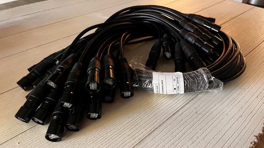 20-Count – 3’ – EtherCon Patch Cable – Unshielded – 24AWG – CAT5E – Black