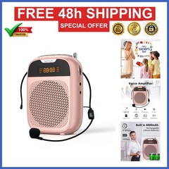 Norwii Mini Voice Amplifier Bluetooth Speaker with Wired Microphone – Rose Gold
