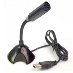 USB Plug and Play Microphone for Computer Conference Voice Chat Black