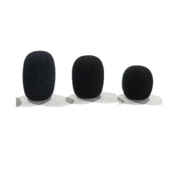 20Pcs Practical Small Black Microphone Headset Windscreen Sponge Foam Mic Cover