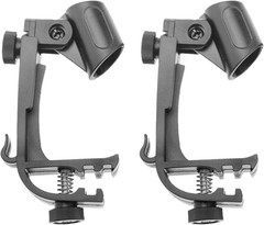 Adjustable Microphone Mount Clamp for Drum Rim – Set of 2