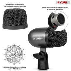 5 Core Tabla Mic Indian Instrument Microphone Set for Bayan & Dayan Dholak Mic