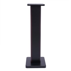 28″ 1 Pair Bookshelf Speaker Stands Surround Sound Home Theater Black Walnut PVC