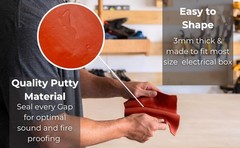 Acoustic Outlet Soundproofing Putty Pads – 7″x7″ (10 Pack) – Peel & Stick Noise