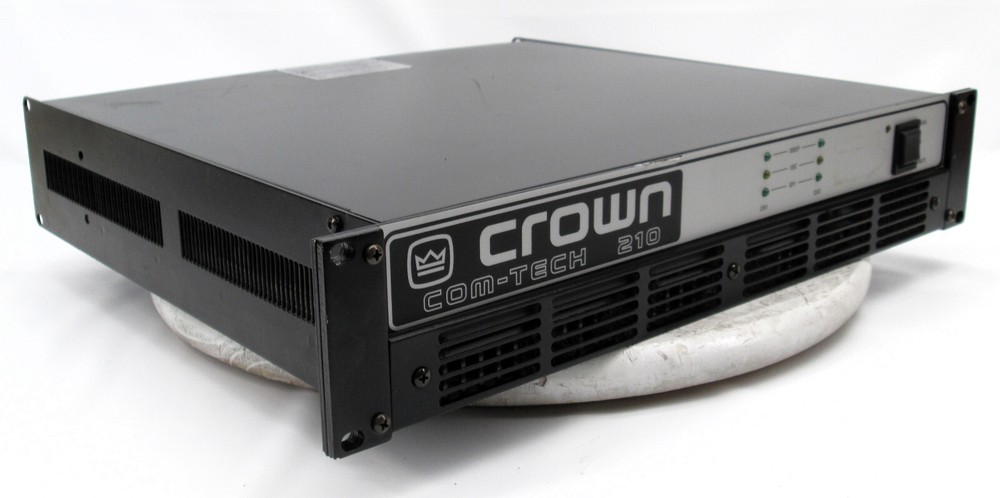 Crown Com-Tech 210 CT-210 2-Ch Power Amplifier w/ PIP Input Card PIP2-BB #235