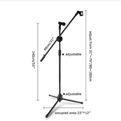 TECHTONGDA Zinc Alloy Microphone Mic Stand Foldable Tripod Stage Performances