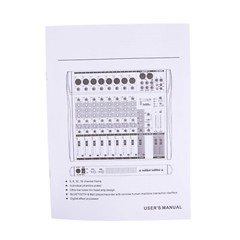Audio Mixer 6 Channel DJ Soundboard USB Interface Power Bluetooth XLR Console