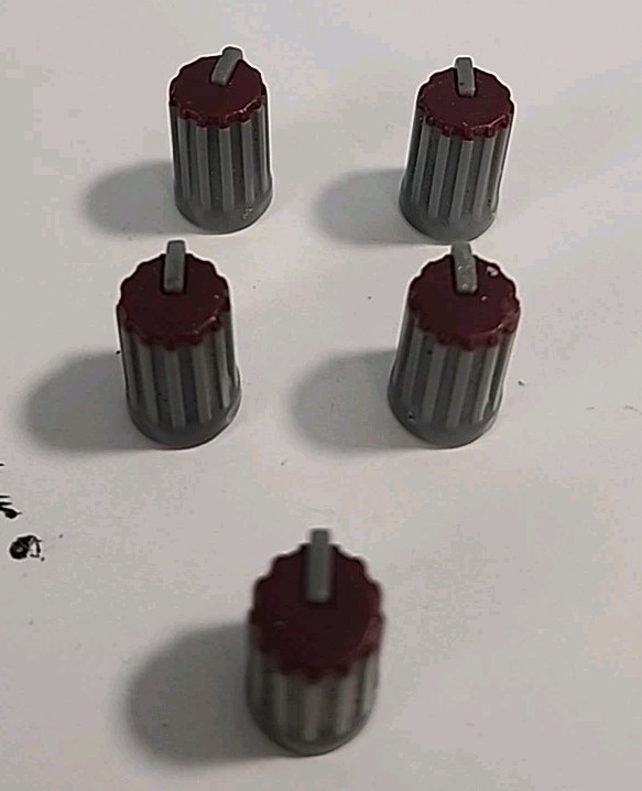 5 PCS Behringer Eurodesk, Eurorack MX , XENYX Mixer Aux Knobs Purple