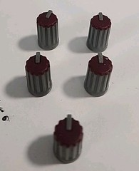 5 PCS Behringer Eurodesk, Eurorack MX , XENYX Mixer Aux Knobs Purple