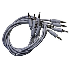 Black Market 3.5mm Patch Cable 5-Pack – 3″ Grey