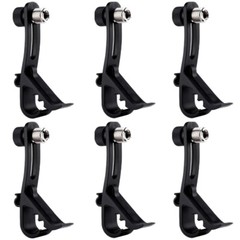 6Pcs Drum Microphone Clip, Adjustable Mic Mount Clamp Holder Mic Securing Clip