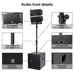 Proreck Club 6000 15“ 6000W Stereo PA Speaker System for party
