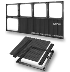 Soundproof Foam Frame Quick Installation Removal 12×12 Acoustic Foam Panels 12pk