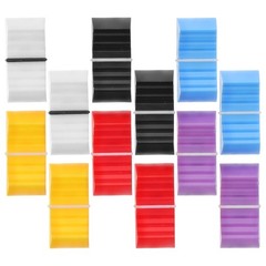 12Pcs Reusable Flat Push Knobs Plastic Mixer Fader Caps Assorted Colors