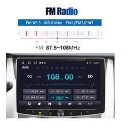 10″ Single DIN Android 15 BT Car Stereo Radio Carplay GPS Rotatable Screen 4+64G