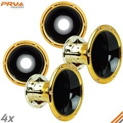 4x PRV Audio WGP14-50 Gold Black 2″ Exit Waveguide 2 inch Driver 4 Bolt Horn