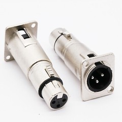4 Pcs For D Panel Mounting XLR Male To Female Feed/Pass Thru Connector Adapter