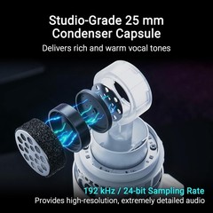 Asus ROG Carnyx 192kHz/24-bit USB Condenser Microphone Studio Gaming White RGB