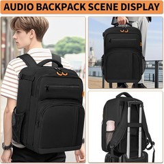 GMAK Audio Mixer Backpack Compatible with RØDECaster Pro/Pro II, ProFX10v3, RC D