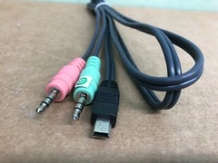 Mini usb to speaker and mic cable 3 ft, new