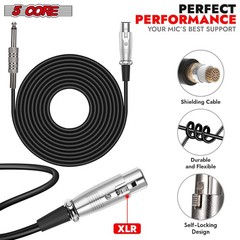 5Core Microphone Pro Neodymium Dynamic Mic XLR Audio Cardiod Karaoke w/ Mic Clip