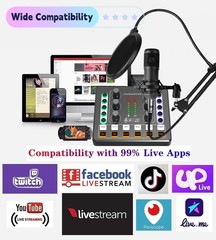 Podcast Equipment Bundle, BM-800 Podcast Microphone Bundle-Voice Changer with…