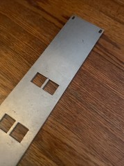 Blank Silver Metal Two 2 Rack Space Panel Heavy Duty Steel Spacer Punch outs #2