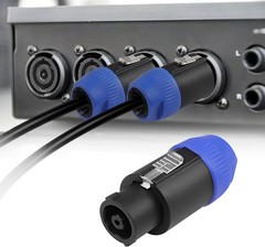 8 Pole Speakon Connector Plug,NL4 Speak-On 8 Pin Male Audio Speaker Twist Loc…