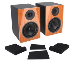 Pair Rockville APM6C 6.5″ 2-Way 350W Powered USB Studio Monitor Speakers+Pads