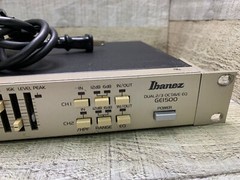 IBANEZ GE1500 VINTAGE RACK MOUNT 2 CHANNEL GRAPHIC EQUALIZER MISSING 2 SLIDERS
