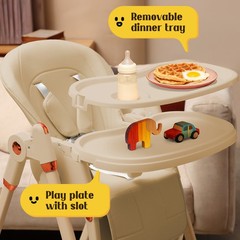 Baby High Chair | 6-in-1 Rocking Toddler Chair & Travel High Chair for Toddlers