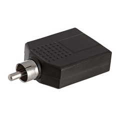 RCA Plug to Dual 6.35mm Jack Adapter Splitter Mono Connector Converter 10 Pack