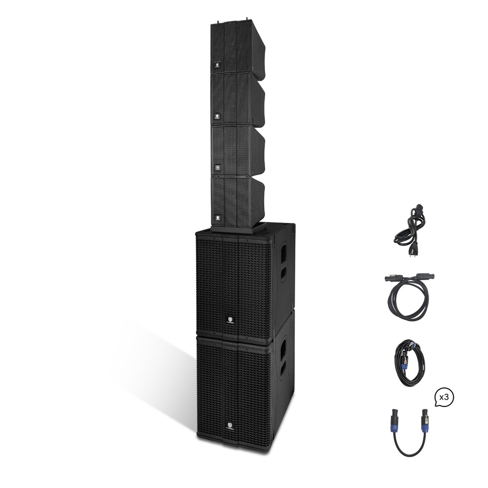 proreck Stage Pro 12 8000W Powerful PA Speaker System 3 DSP Presets, TWS