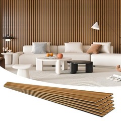 Pieces 9.5″ x 7.9″ Acoustic Slat Wood Wall and 4Pcs – 94.5 * 7.9 inch 4 Teak