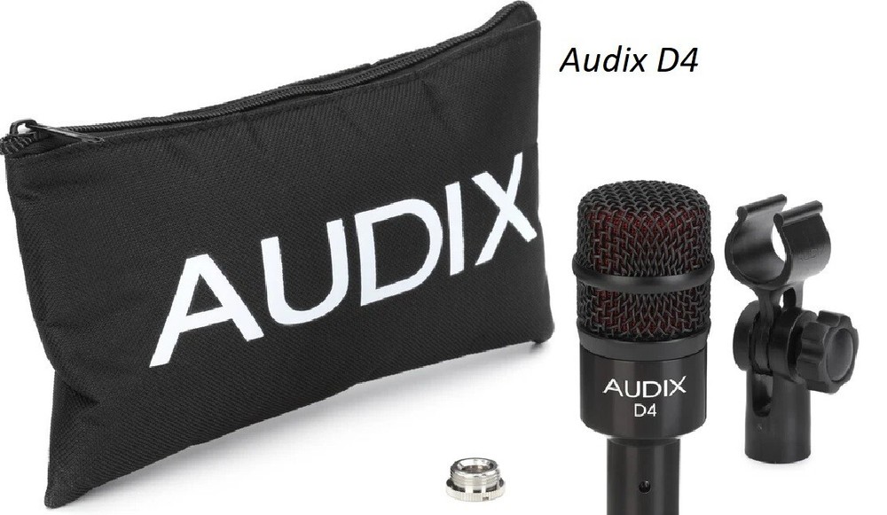 Audix D4 Dynamic Microphone Drum and Instrument Mic – Mint in box!