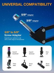 QuadCast Boom Arm Mic , Adjustable Suspension Boom Scissor Arm Stand for Hype…