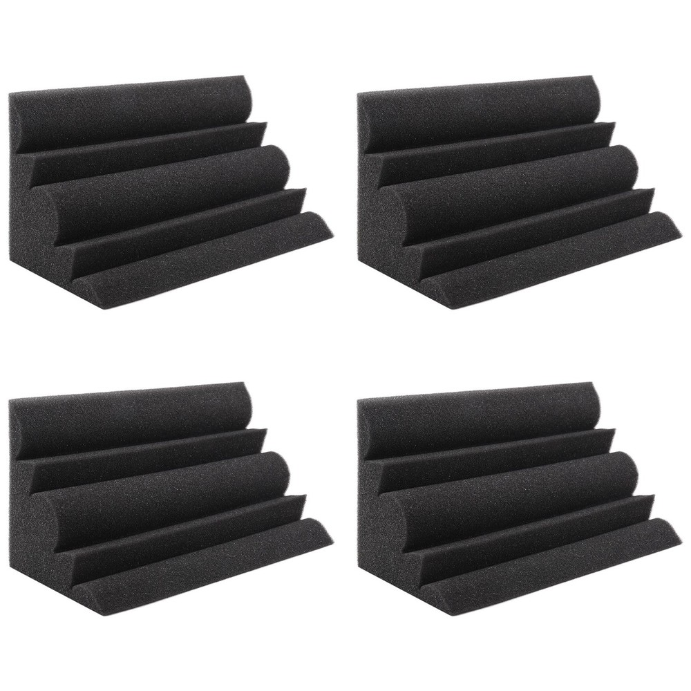 4 Pcs Corner Trap Acoustic Panel Studio Sound Absorption Foam 12*12*24cm A5O4