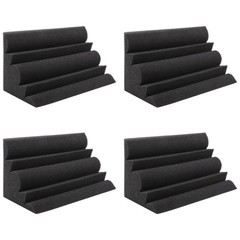 4 Pcs Corner Trap Acoustic Panel Studio Sound Absorption Foam 12*12*24cm A5O4