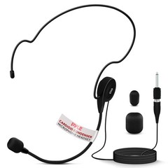 Double Over Ear Microphone Headset – Professional Hands Free Compact, Black