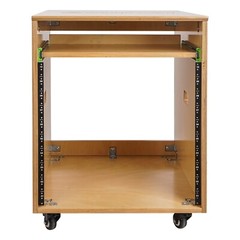 Sound Town Plywood 10U Studio Rack Desk with Slide-Out Tray (SDRK-ST10)