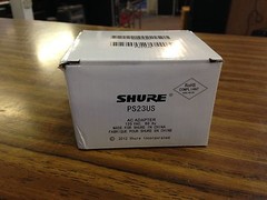 Genuine Shure PS23US In Line Power Supply A/C Adapter Cord for Shure Microphone